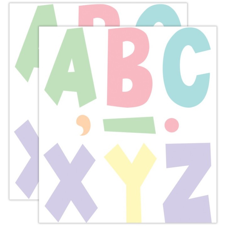Teacher Created Resources® Pastel Pop 7" Fun Font Letters, 120 Per Pack, 2 Packs