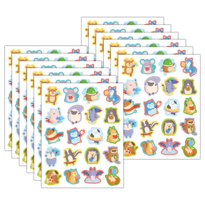 Teacher Created Resources® Cute Critters Stickers, 120 Per Pack, 12 Packs
