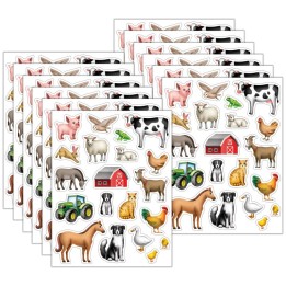 Teacher Created Resources® Farm Stickers, 120 Per Pack, 12 Packs