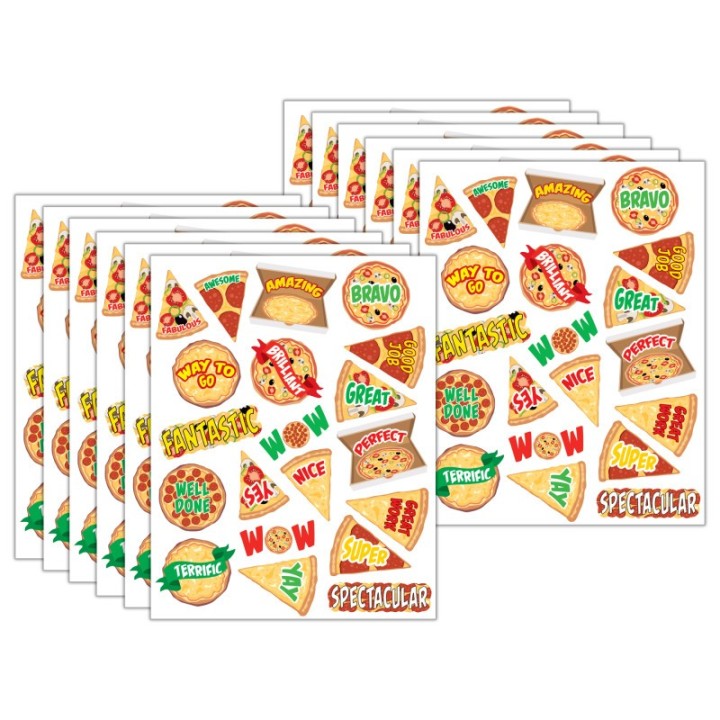 Teacher Created Resources® Pizza Stickers, 120 Per Pack, 12 Packs
