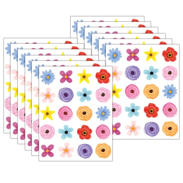 Teacher Created Resources® Wildflowers Stickers, 120 Per Pack, 12 Packs