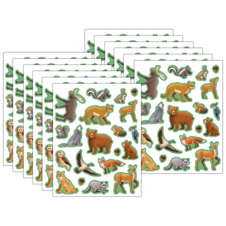 Teacher Created Resources® Woodland Animals Stickers, 120 Per Pack, 12 Packs