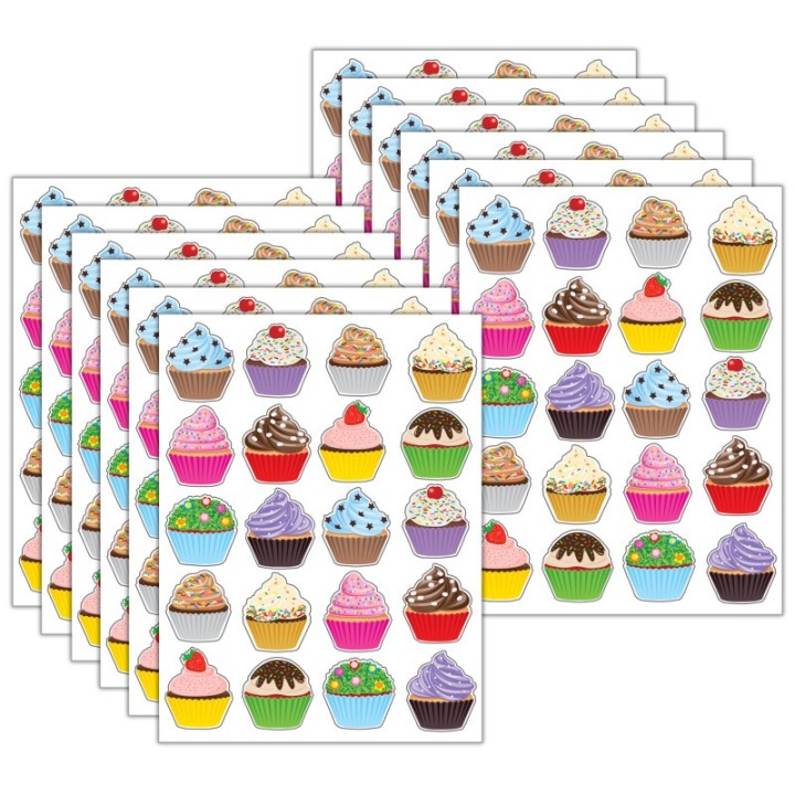 Teacher Created Resources® Cupcakes Stickers, 120 Per Pack, 12 Packs