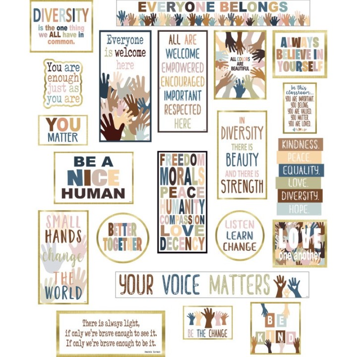 Teacher Created Resources® Everyone is Welcome Diversity Mini Bulletin Board Set