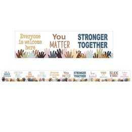 Teacher Created Resources® Everyone is Welcome Helping Hands Straight Border Trim, 35 Feet