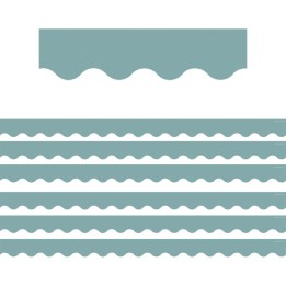 Teacher Created Resources® Calming Blue Scalloped Border Trim, 35 Feet Per Pack, 6 Packs