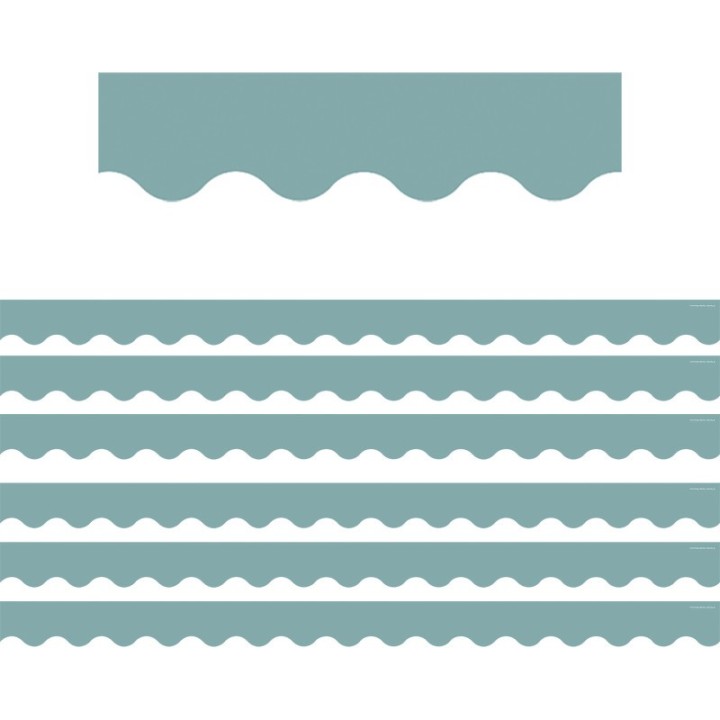 Teacher Created Resources® Calming Blue Scalloped Border Trim, 35 Feet Per Pack, 6 Packs