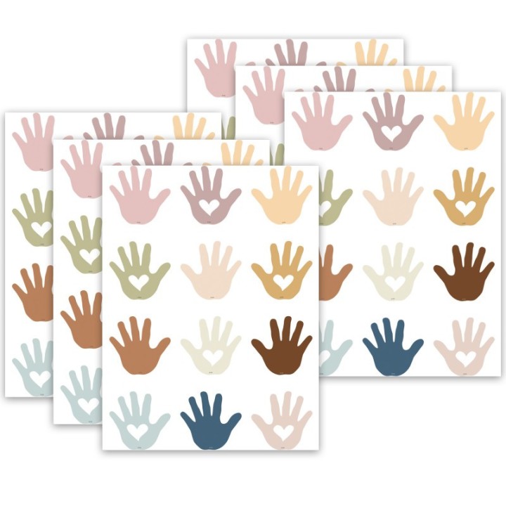 Teacher Created Resources® Everyone is Welcome Helping Hands Mini Accents, 36 Per Pack, 6 Packs