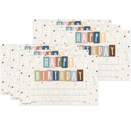 Teacher Created Resources® Everyone is Welcome Happy Birthday Awards, 30 Per Pack, 6 Packs
