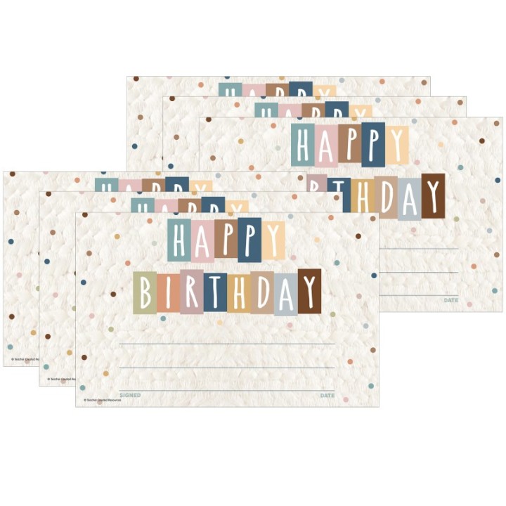 Teacher Created Resources® Everyone is Welcome Happy Birthday Awards, 30 Per Pack, 6 Packs