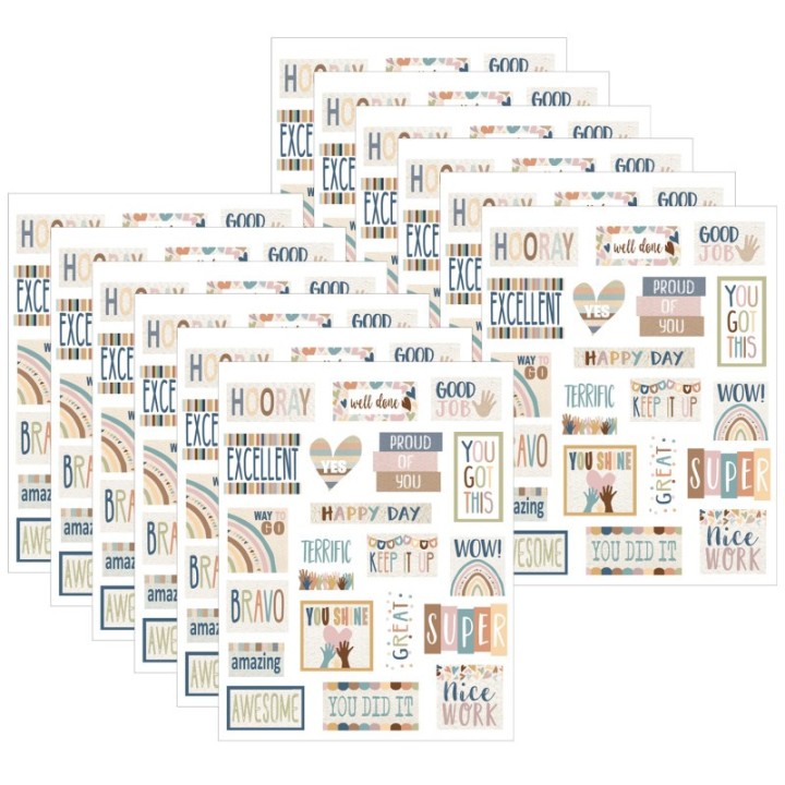 Teacher Created Resources® Everyone is Welcome Stickers, 120 Per Pack, 12 Packs