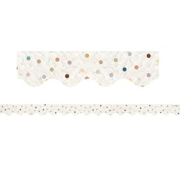 Teacher Created Resources® Everyone is Welcome Dots Scalloped Border Trim