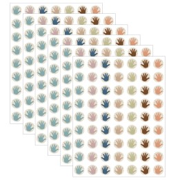 Teacher Created Resources® Everyone is Welcome Helping Hands Mini Stickers, 378 Per Pack, 6 Packs