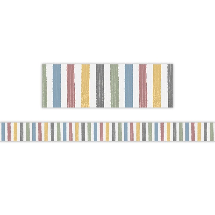 Teacher Created Resources® Classroom Cottage Stripes Straight Border Trim, 35 Feet