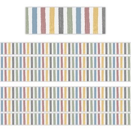 Teacher Created Resources® Classroom Cottage Stripes Straight Border Trim, 35 Feet Per Pack, 6 Packs