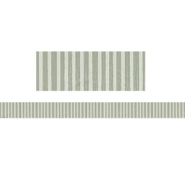 Teacher Created Resources® Classroom Cottage Sage Green Stripes Straight Border Trim, 35 Feet