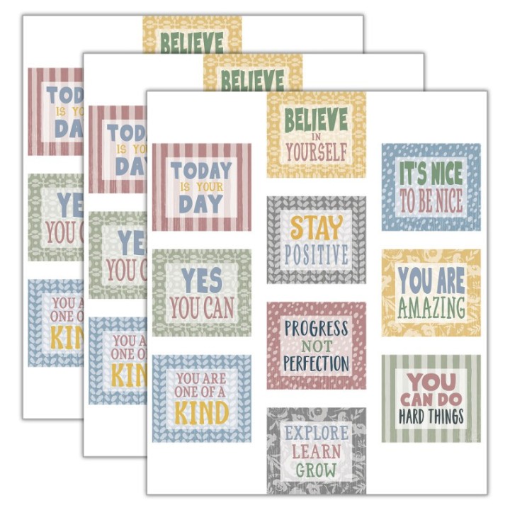 Teacher Created Resources® Classroom Cottage Positive Sayings Accents, 30 Per Pack, 3 Packs