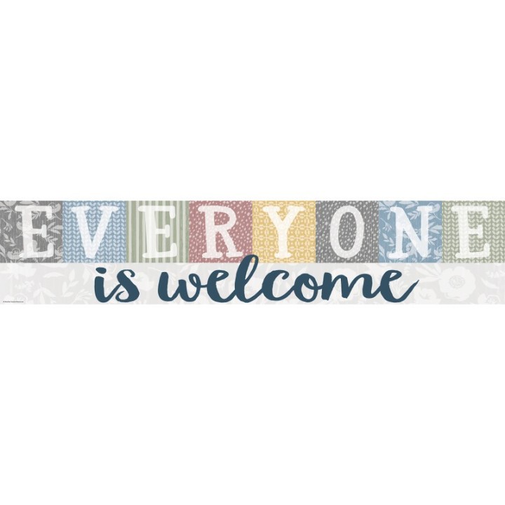 Teacher Created Resources® Classroom Cottage Everyone is Welcome Banner, 8" x 39"