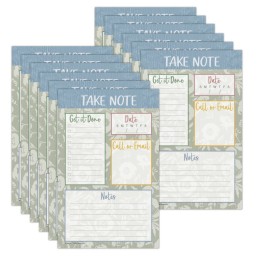 Teacher Created Resources® Classroom Cottage Notepad, 50 Sheets, Pack of 12