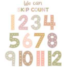 Teacher Created Resources® Terrazzo Tones Skip Counting/Multiples Jumbo Numbers Bulletin Board Set, 17 Pieces