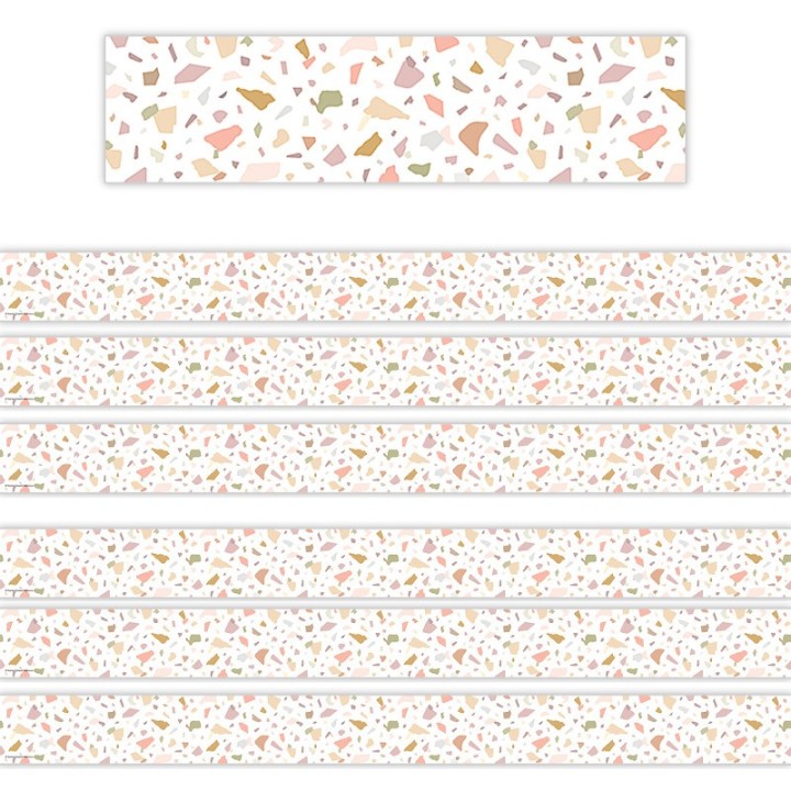 Teacher Created Resources® Terrazzo Tones Straight Border Trim, 35 Feet Per Pack, 6 Packs
