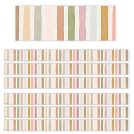 Teacher Created Resources® Terrazzo Tones Stripes Straight Border Trim, 35 Feet Per Pack, 6 Packs