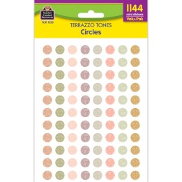 Teacher Created Resources® Terrazzo Tones Circles Mini Stickers Valu-Pak, Pack of 1144