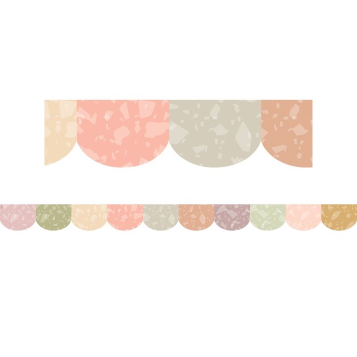 Teacher Created Resources® Terrazzo Tones Scalloped Die-Cut Border Trim, 35 Feet