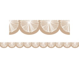 Teacher Created Resources® Natural Poms Scalloped Die-Cut Border Trim, 35 Feet