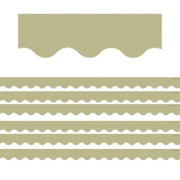 Teacher Created Resources® Olive Green Scalloped Border Trim, 35 Feet Per Pack, 6 Packs