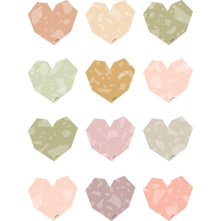 Teacher Created Resources® Terrazzo Tones Hearts Mini Accents, Pack of 36