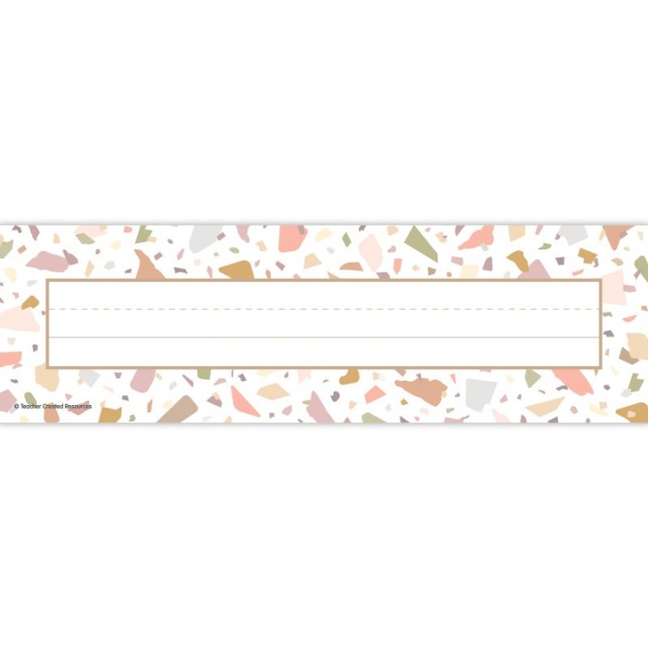 Teacher Created Resources® Terrazzo Tones Flat Name Plates, Pack of 36