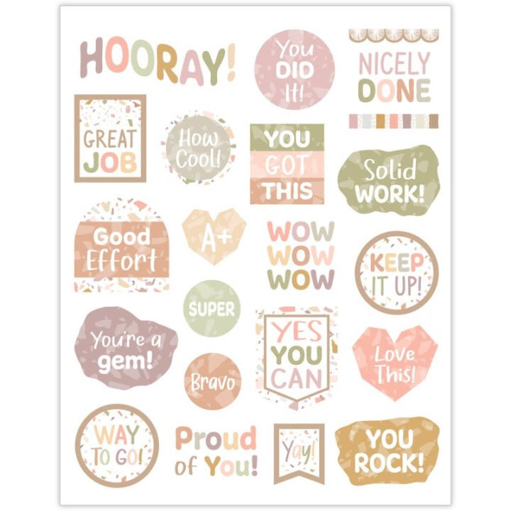 Teacher Created Resources® Terrazzo Tones Stickers, Pack of 120