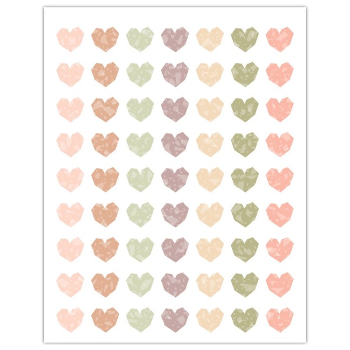Teacher Created Resources® Terrazzo Tones Hearts Mini Stickers, Pack of 378