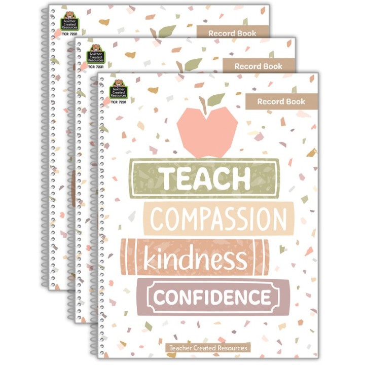 Teacher Created Resources® Terrazzo Tones Record Book, Pack of 3