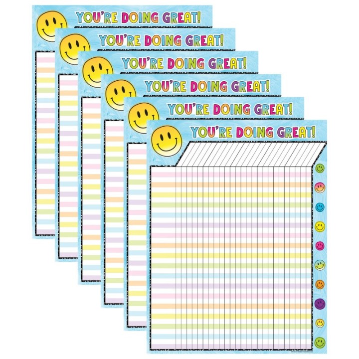 Teacher Created Resources® Brights 4Ever Incentive Chart, Pack of 6