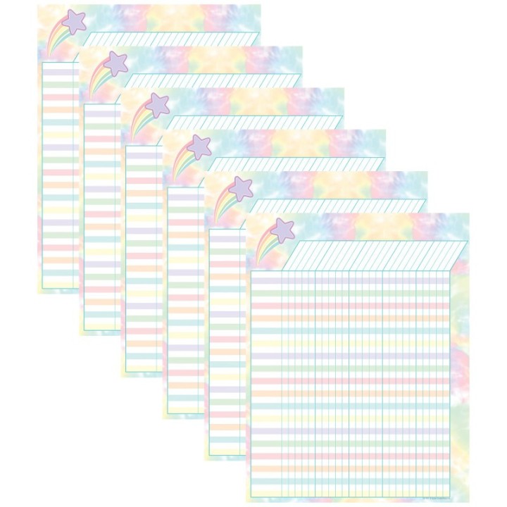 Teacher Created Resources® Pastel Pop Incentive Chart, Pack of 6