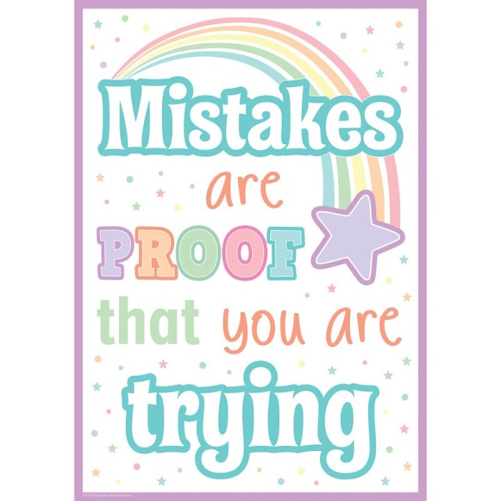 Teacher Created Resources® Mistakes Are Proof That You Are Trying Positive Poster