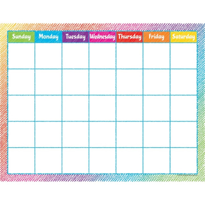 Teacher Created Resources® Colorful Scribble Calendar Chart