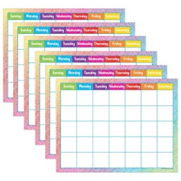 Teacher Created Resources® Colorful Scribble Calendar Chart, Pack of 6