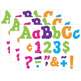 Teacher Created Resources® Multi Bright Sassy Solids 5" Letters, 238 Characters Per Pack, 3 Packs