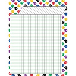 Teacher Created Resources® Colorful Paw Prints Incentive Chart