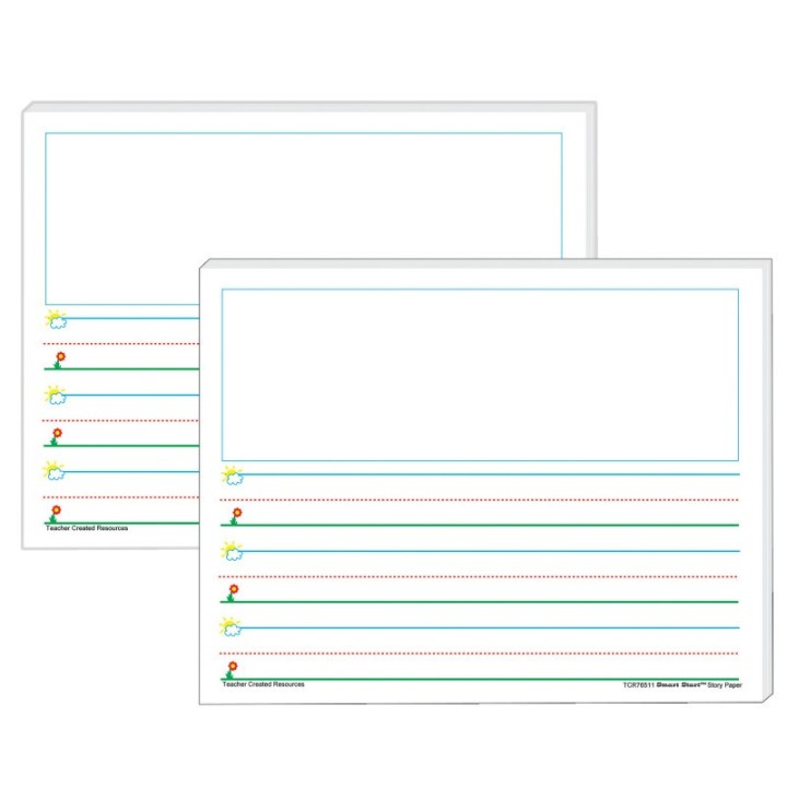 Teacher Created Resources® Smart Start K-1 Story Paper: 100 Sheets Per Pack, 2 Packs