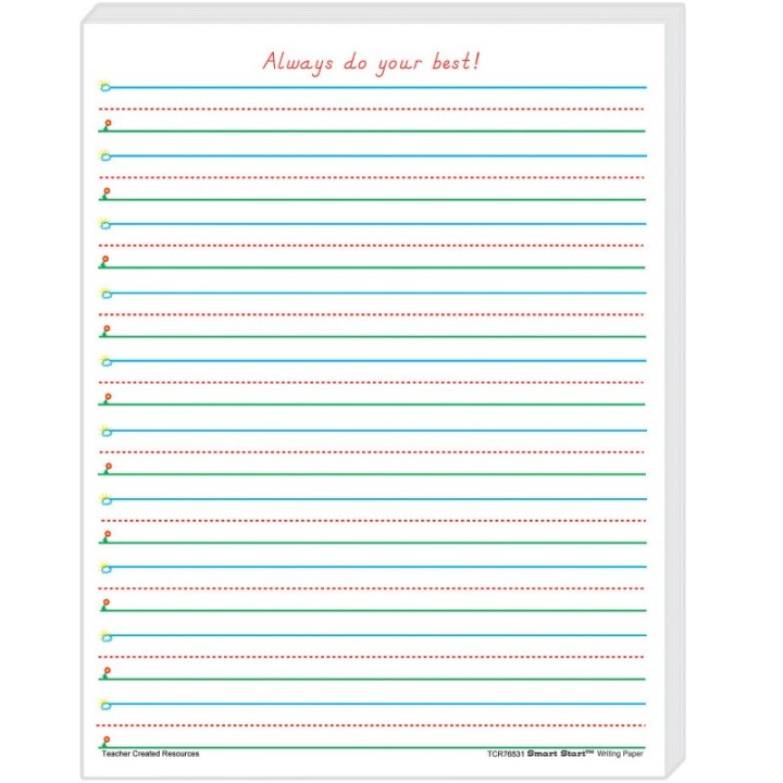 Teacher Created Resources® Smart Start 1-2 Writing Paper: 100 Sheets