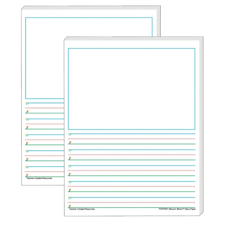 Teacher Created Resources® Smart Start 1-2 Story Paper: 100 Sheets Per Pack, 2 Packs