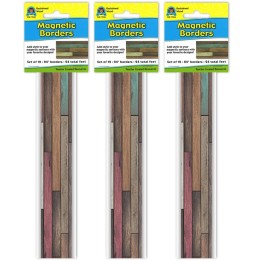 Teacher Created Resources® Reclaimed Wood Design Magnetic Border, 24 Feet Per Pack, 3 Packs