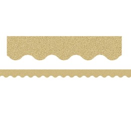 Teacher Created Resources® Gold Glitz Scalloped Border Trim, 35 Feet