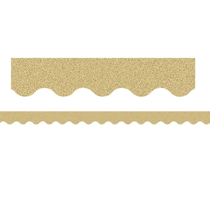 Teacher Created Resources® Gold Glitz Scalloped Border Trim, 35 Feet