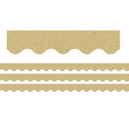 Teacher Created Resources® Gold Glitz Scalloped Border Trim, 35 Feet Per Pack, 3 Packs