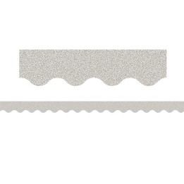 Teacher Created Resources® Silver Glitz Scalloped Border Trim, 35 Feet
